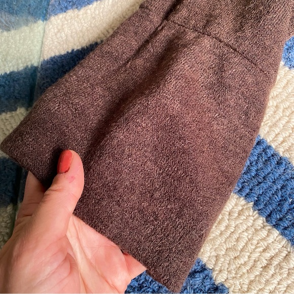 🤎 LILA KASS BROWN WOOL BLEND TURTLENECK LONG SLEEVE LOOSE FIT DRESS! - Picture 9 of 13